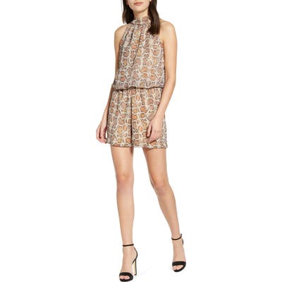 Sentimental Ny Bow Back Blouson Romper, Pink