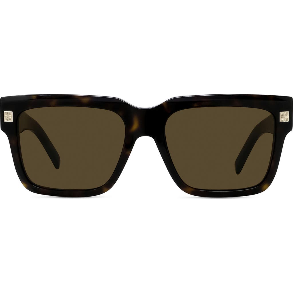 Givenchy Eyewear Gv Day Square Frame Sunglasses In Dark Havana/roviex