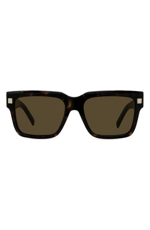 Shop Givenchy Gv Day Square Sunglasses In Dark Havana/roviex