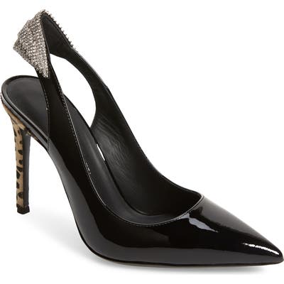 Giuseppe Zanotti Crystal Embellished Slingback Pump, Black