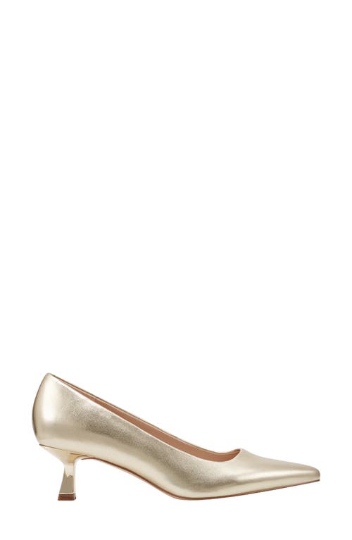 Shop Marc Fisher Ltd Kendri Pointed Toe Kitten Heel Pump In Gold