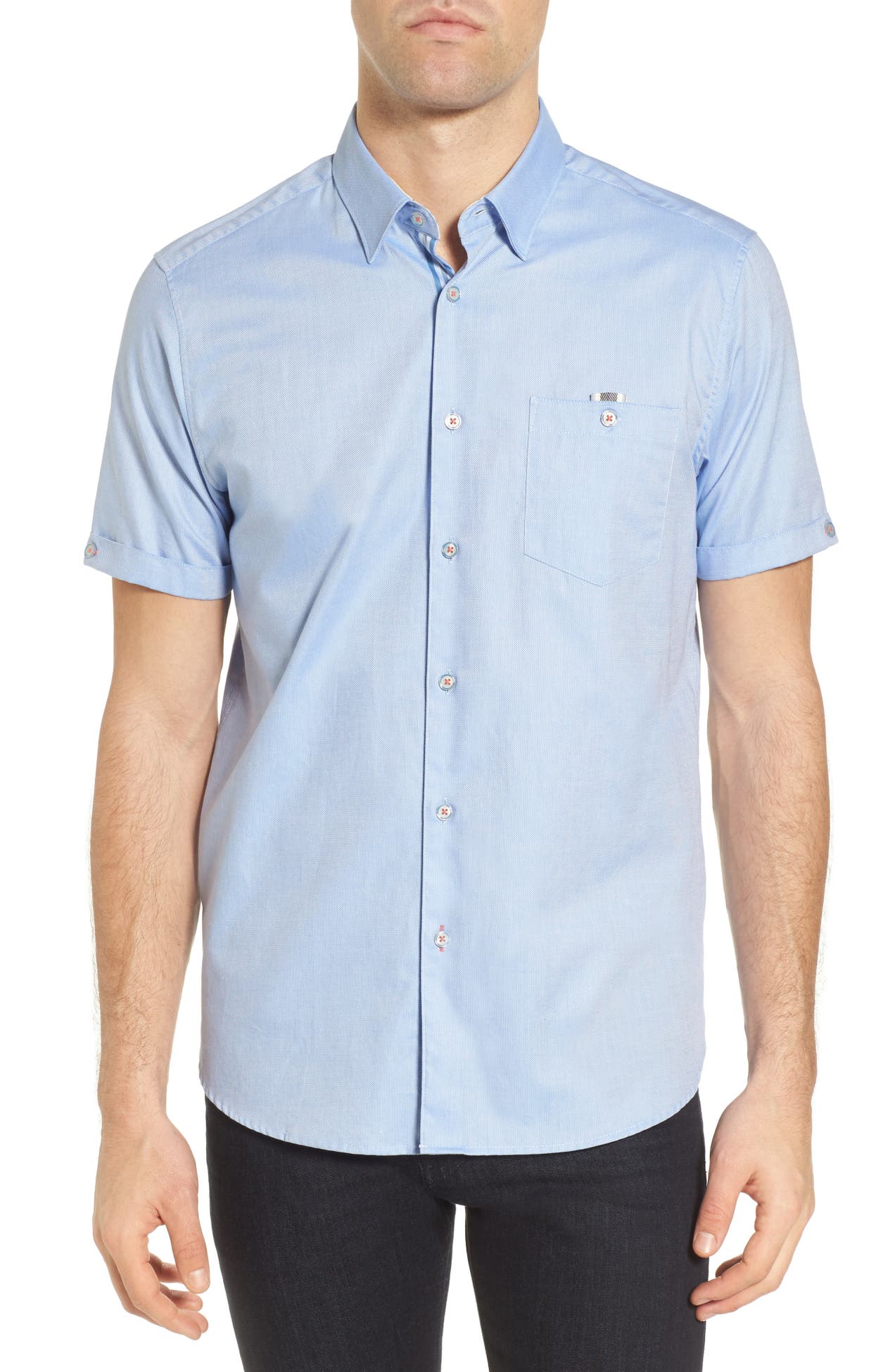 Ted Baker London | Short Sleeve Oxford Regular Fit Shirt | Nordstrom Rack