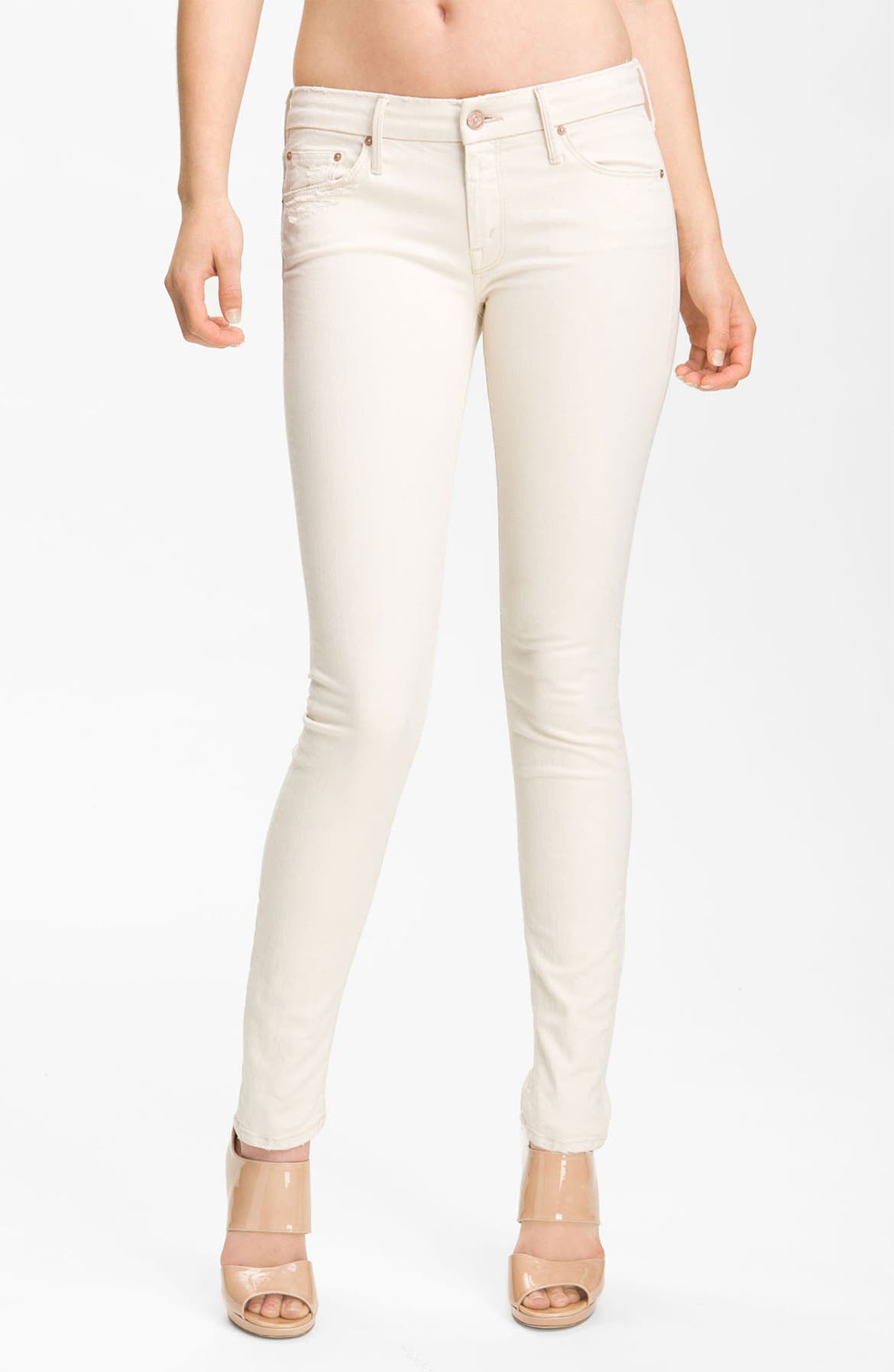 MOTHER 'The Looker' Skinny Stretch Jeans (Cream for a Day) | Nordstrom