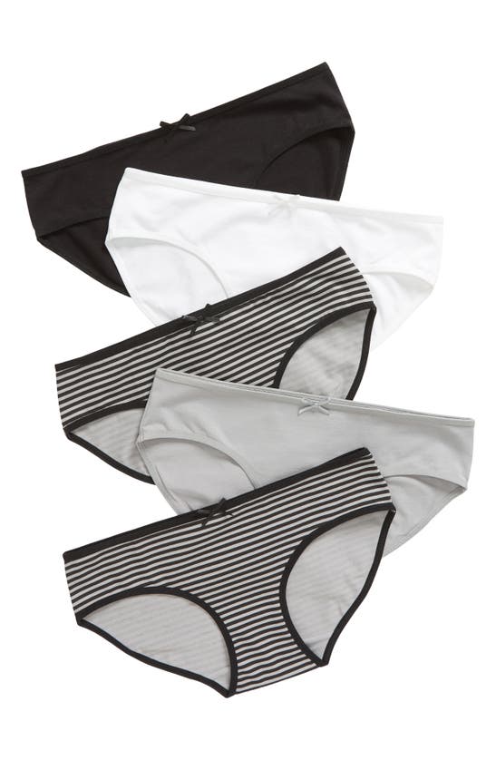 Shop Nordstrom Kids' Assorted 5-pack Hipster Briefs In Grey Pack