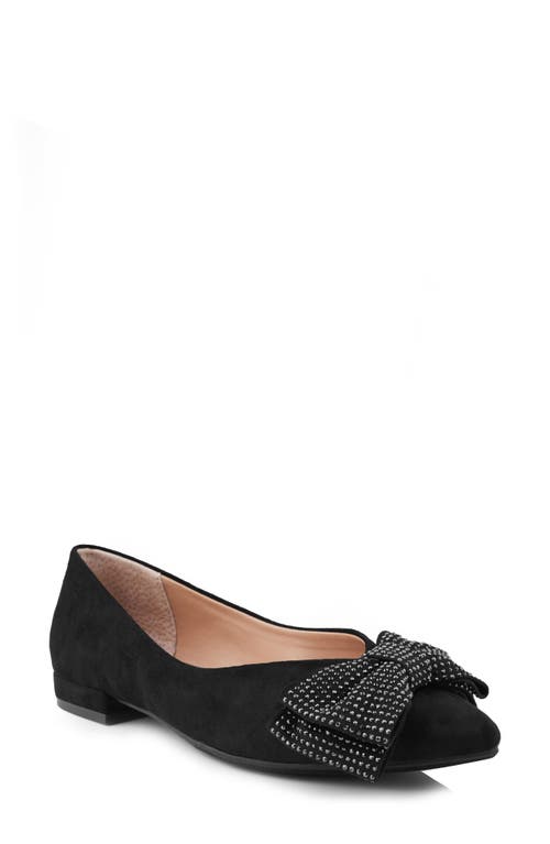 Shop Me Too Alize Bow Pointed Toe Flat In Black