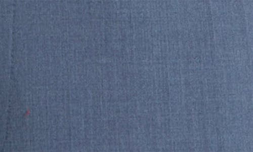 Samuelsohn Flat Front Straight Leg Wool Dress Pants In Blue
