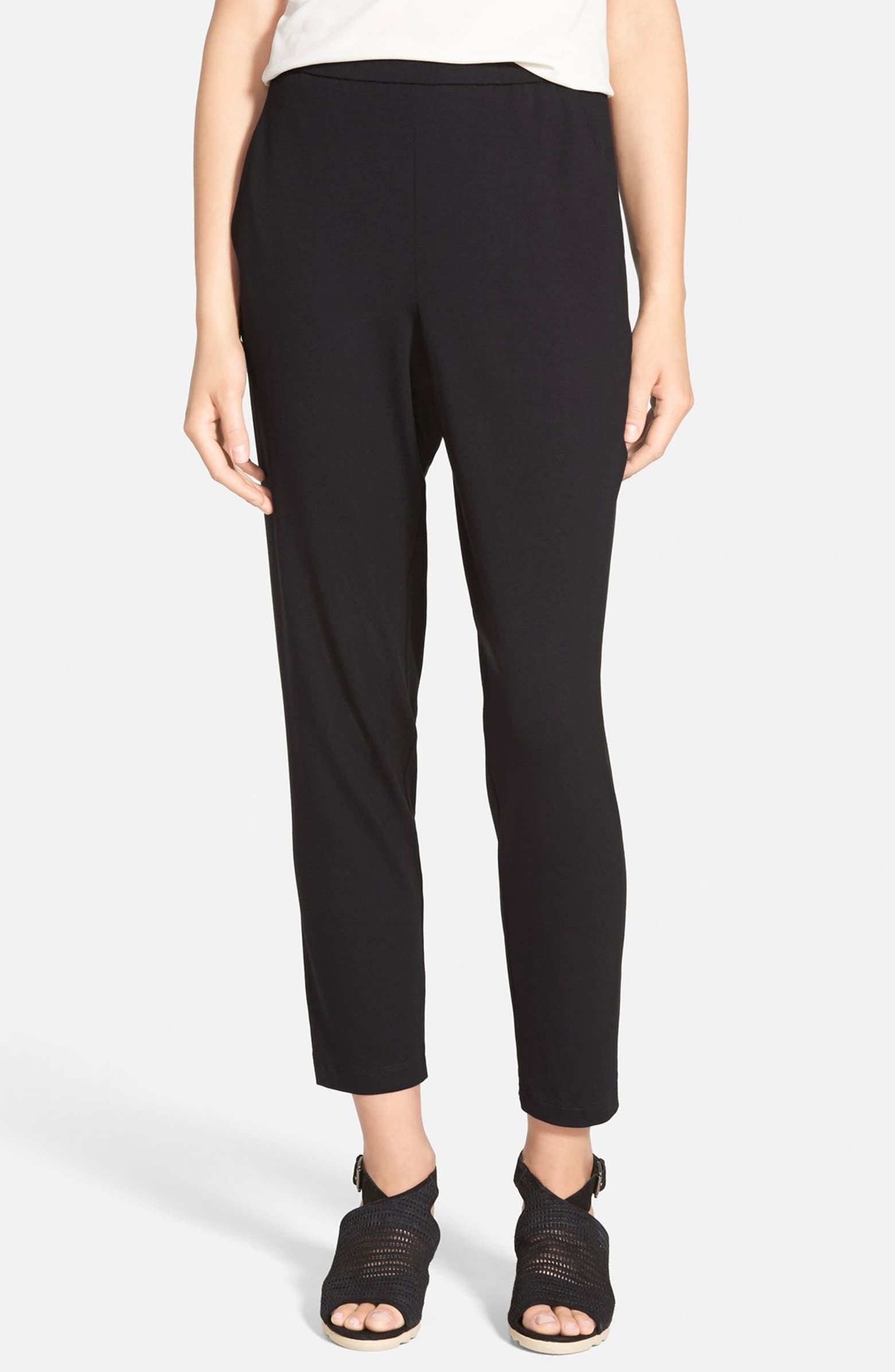 Eileen Fisher Slouchy Slim Jersey Ankle Pants | Nordstrom