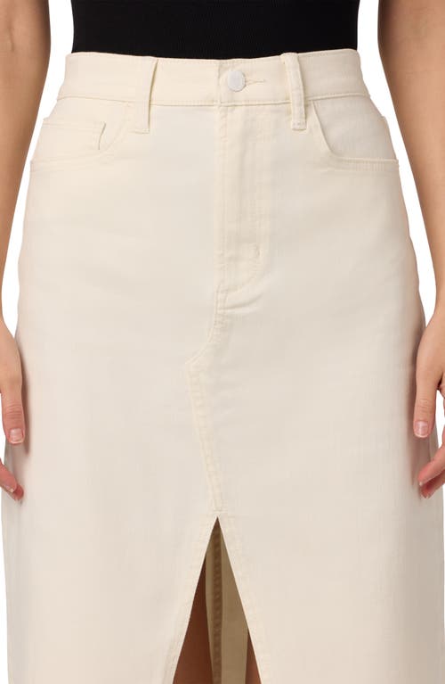 Shop Joe's High Waist Slit Front Denim Skirt In Cream