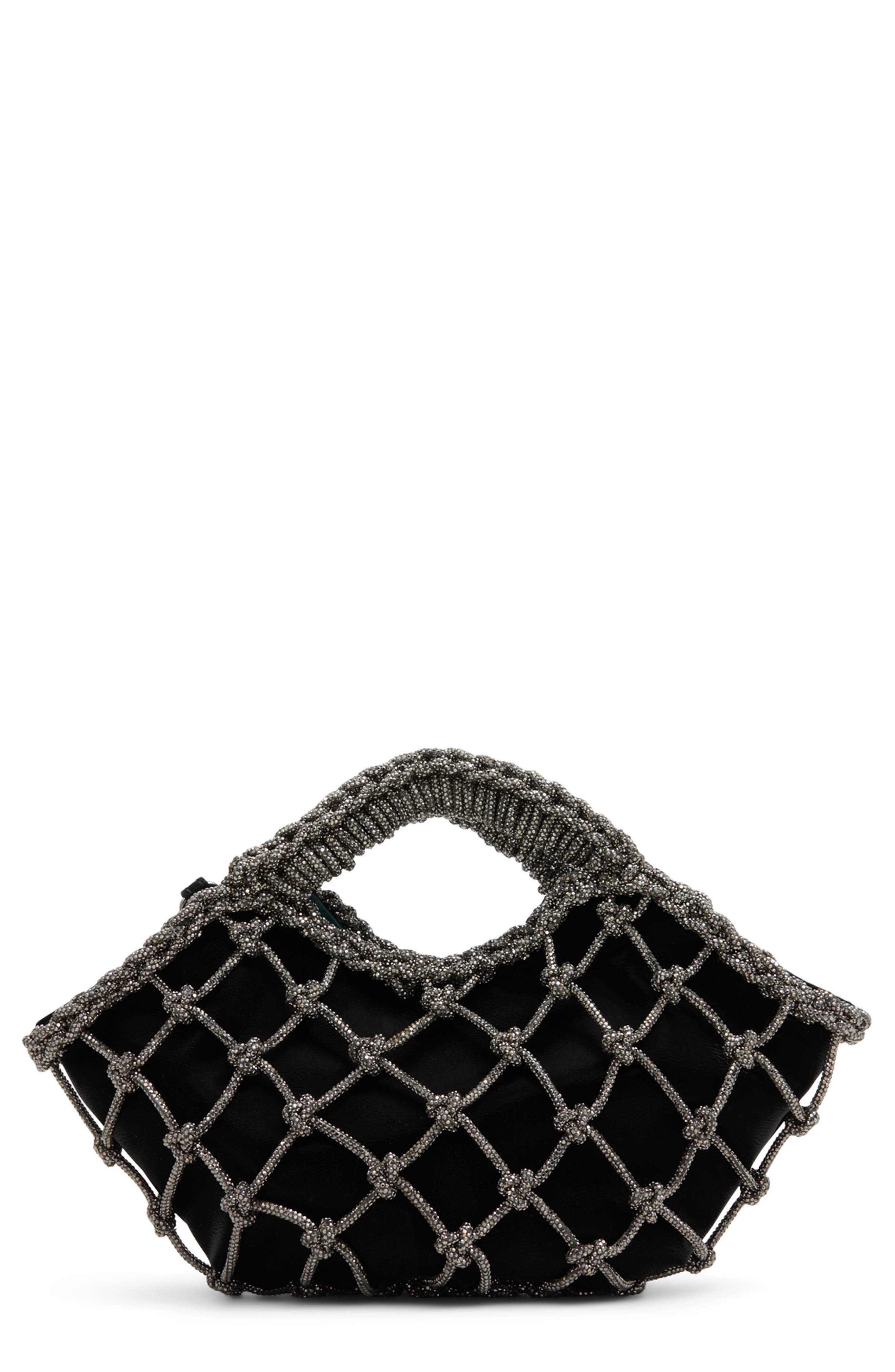 ALDO x Wicked Glamorous Gal Top Handle Bag in Black/Dark Green 