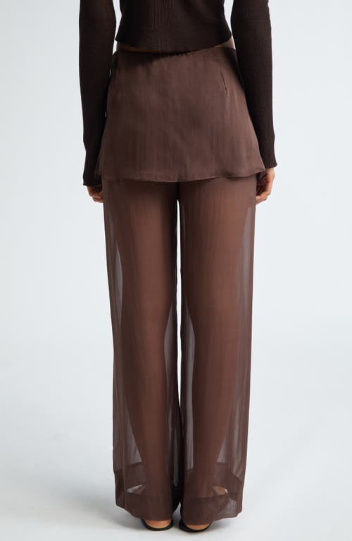 Shop Paloma Wool Archive Layered Silk Trousers In Brown