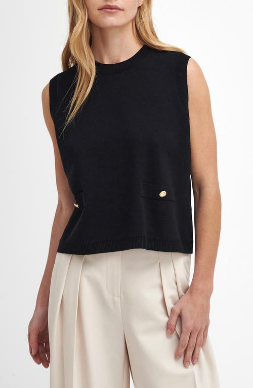 Shop Barbour Kathryn Boxy Sleeveless Sweater In Black