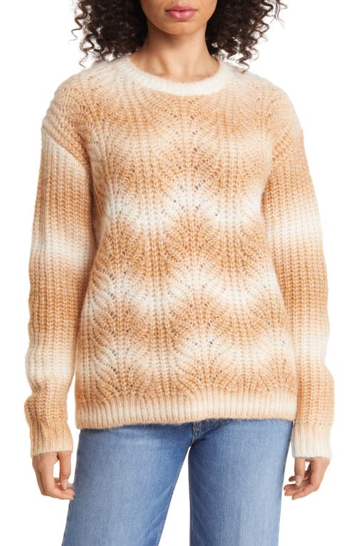 caslon(r) Space Dye Stripe Sweater in Tan- Ivory Spacedye