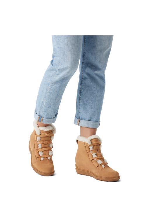 Sorel Evie Ii Cozy Waterproof Wedge Bootie In Tawny Buff/gum 2