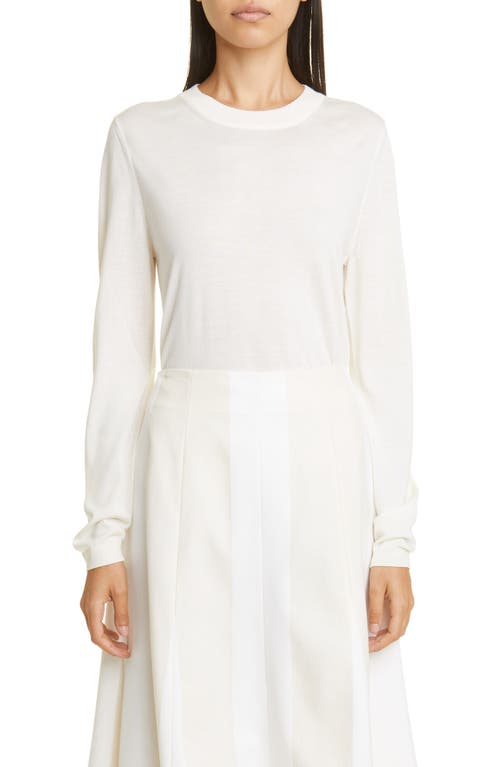 Greta Wool & Silk Sweater in Ivory