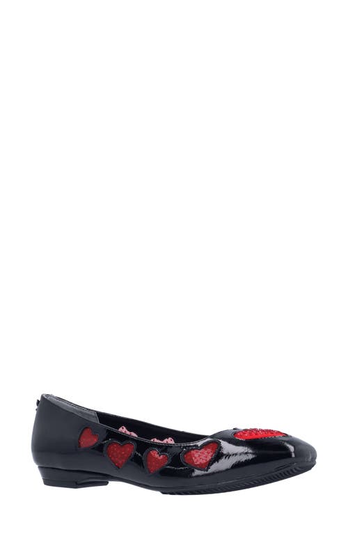 Truelove Flat in Black/Red