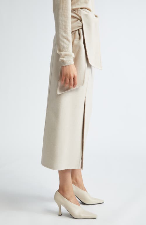 Shop Max Mara Zuppa Side Tie Wrap Skirt In Sand