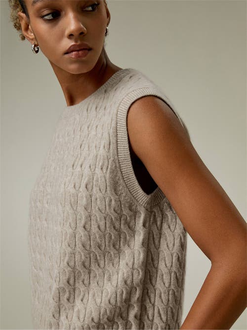 Lilysilk Sleeveless Cashmere Vest In Camel