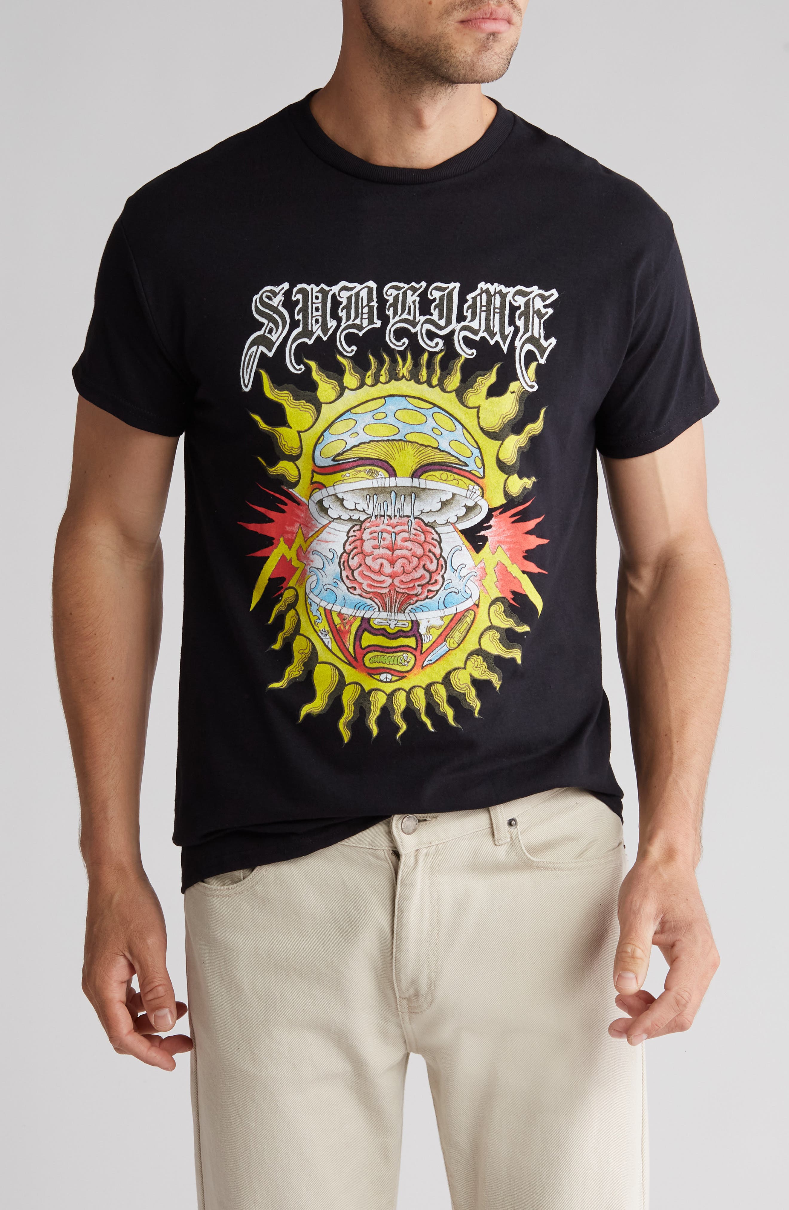 Merch Traffic Sublime Brain Sun Cotton Graphic T-Shirt | Nordstromrack