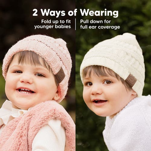 Shop Keababies 3-pack Warmzy Baby Beanies In Sweet Pea