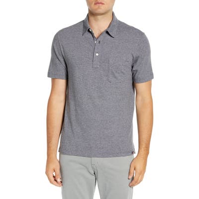 Faherty Perfect Regular Fit Jersey Polo, Grey