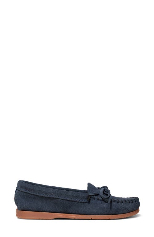 Minnetonka Tie Slipper In Navy