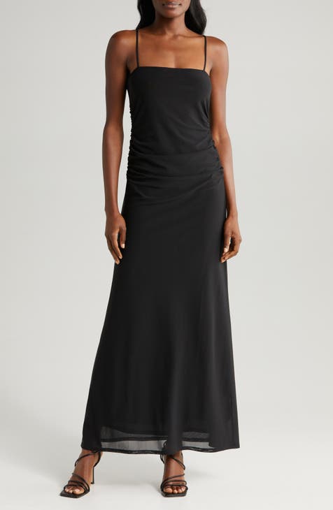 Mer Silk Double Cowl Bias Maxi Dress | Navy/Ivory | Dresses | Shona Joy