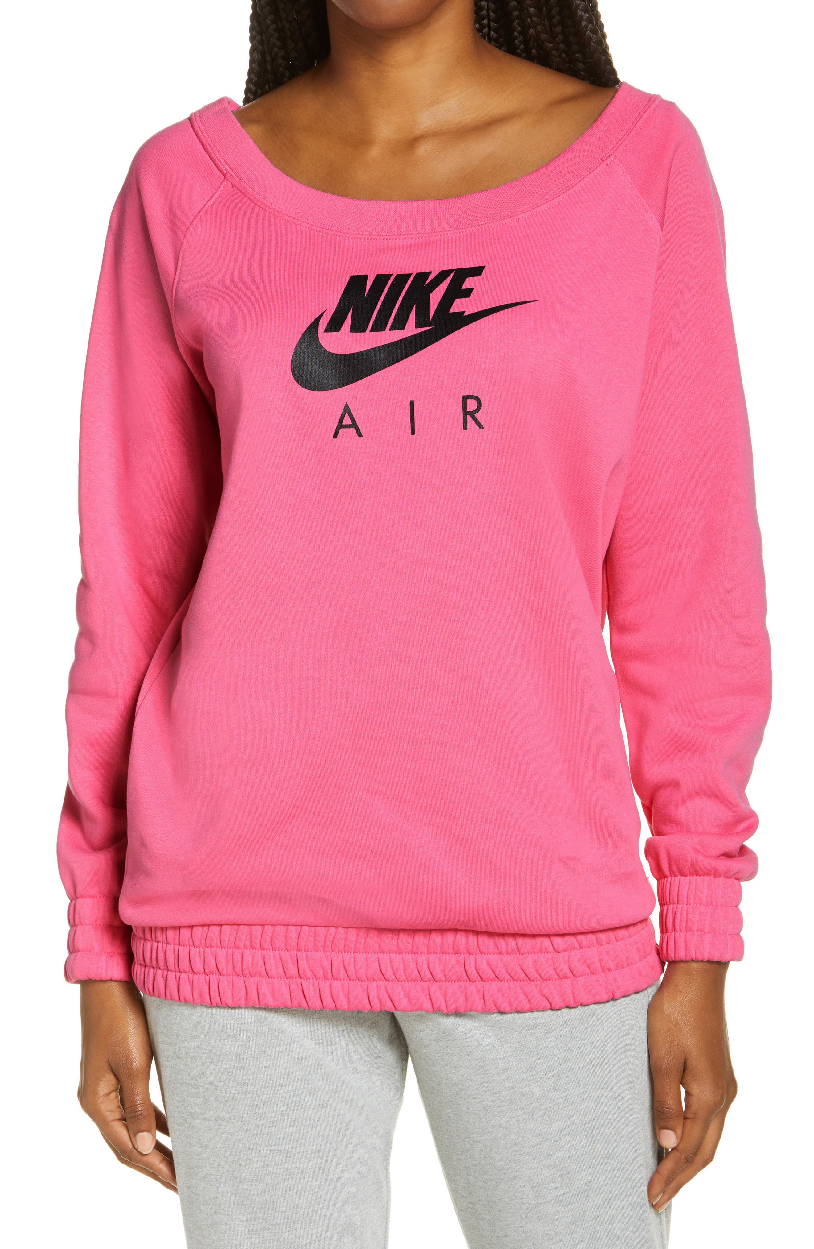 nike off shoulder sweatshirt