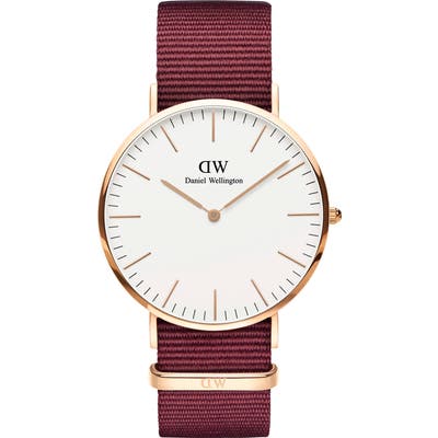 Daniel Wellington Classic Nylon Strap Watch, 40Mm