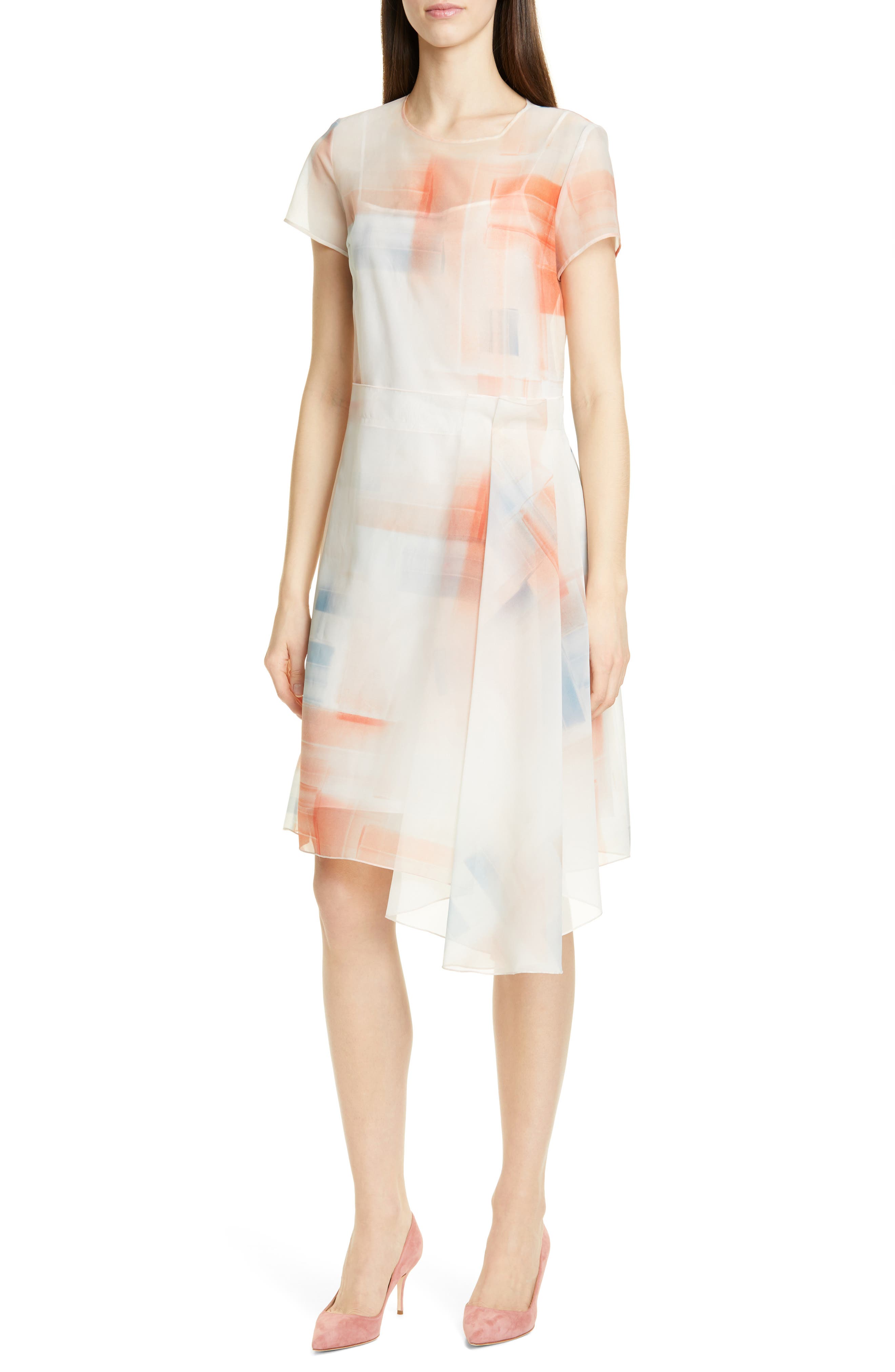 Boss Difuna Asymmetrical Party Dress, White