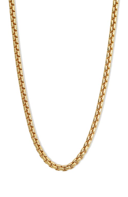 Shop Argento Vivo Sterling Silver Box Chain Necklace In Gold