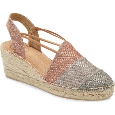 Toni Pons Tour Espadrille Wedge, Grey