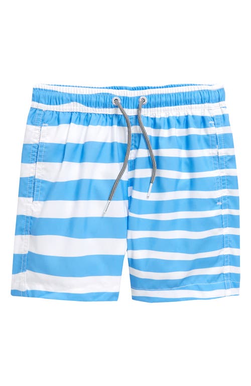 Shop Boardies Kids' Stripe Swim Trunks In Blue/white