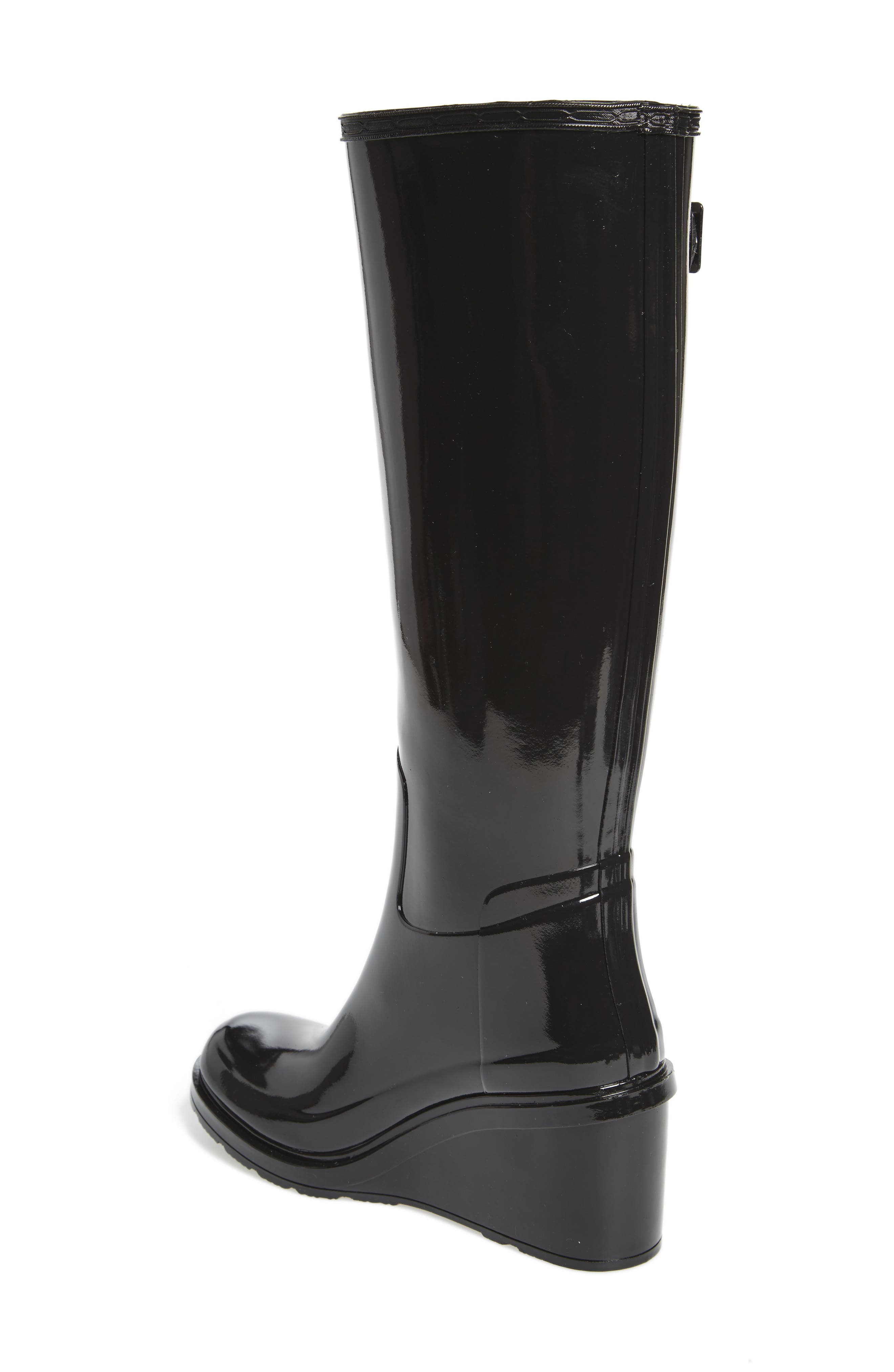 hunter original refined wedge rain boot