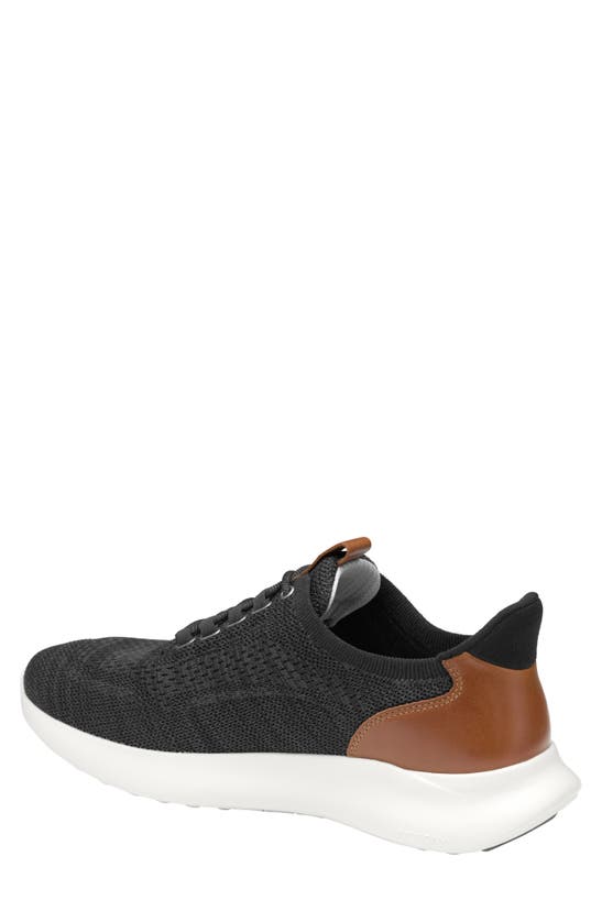 Shop Johnston & Murphy Amherst 2.0 Knit Plain Toe Sneaker In Black Heathered Knit