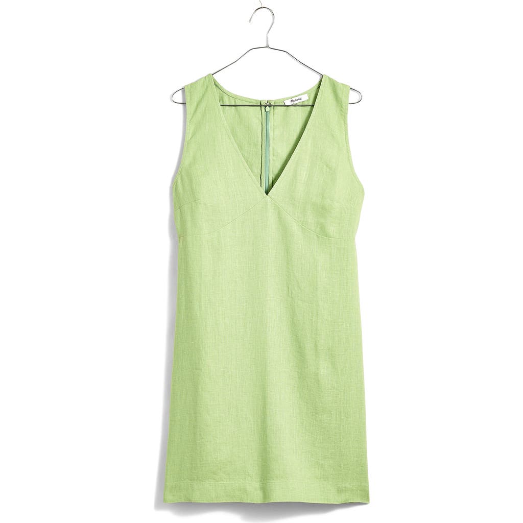 Madewell Ariana Linen Minidress In Seedling