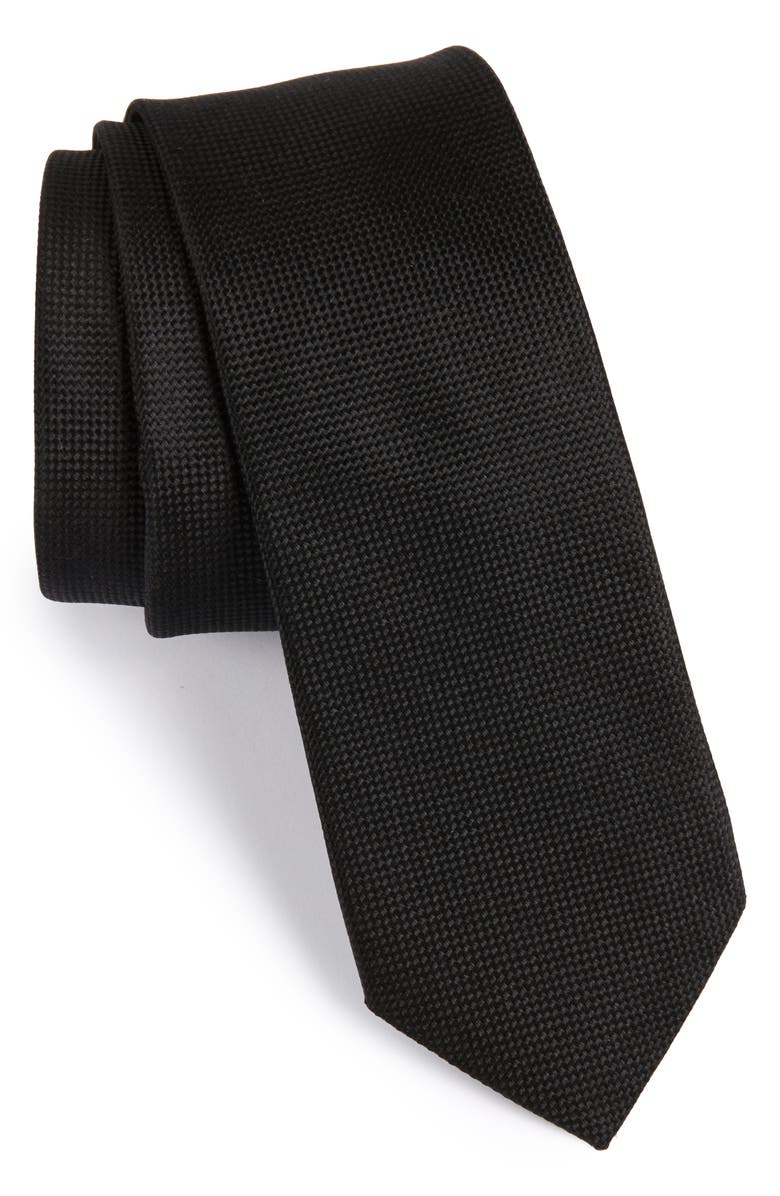 Nordstrom Men's Shop Oxford Solid Silk Skinny Tie | Nordstrom