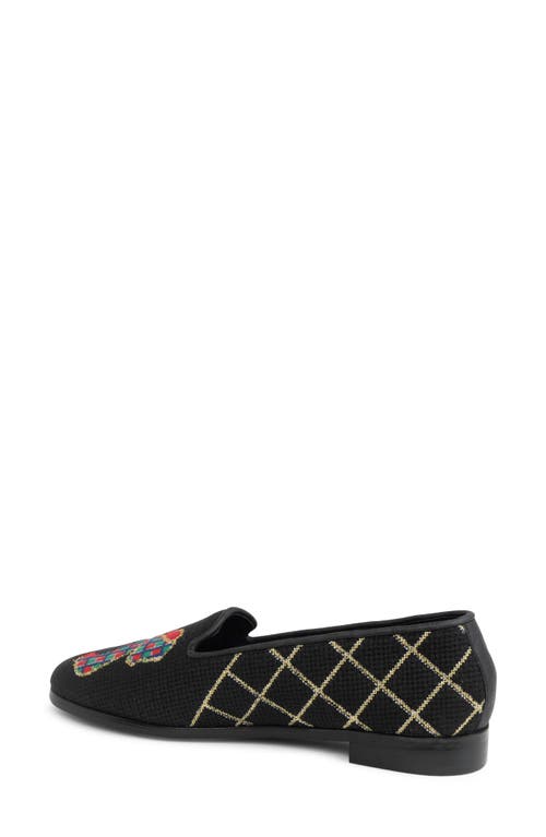 Shop Bypaige Needlepoint Loafer In Black Multi