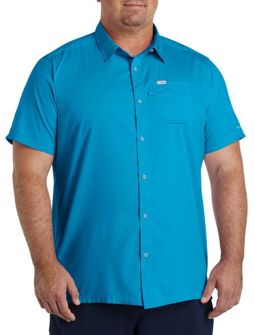 Shop Columbia Big & Tall Pfg Slack Tide Camp Shirt In Ocean Blue