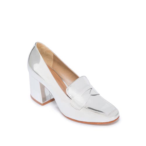 Bernardo Footwear Nessa Block Heel Loafer in Silver 