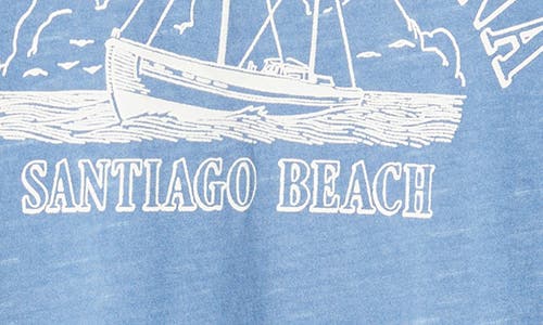 Shop Polo Ralph Lauren Ralph's Marina Santiago Beach Graphic T-shirt In Campus Blue