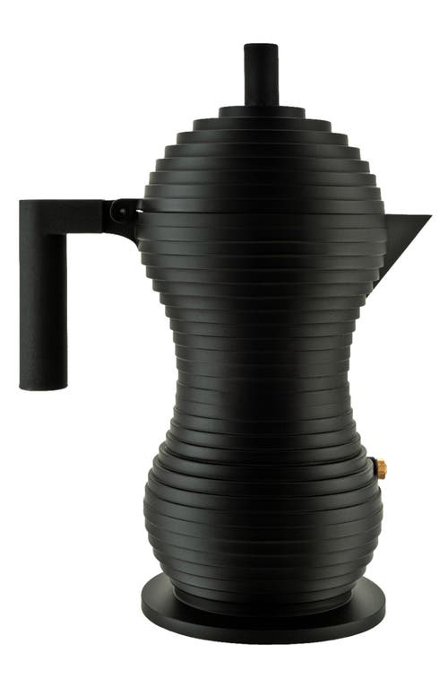 ALESSI Pulcina 6-Cup Espresso Coffee Maker in Black Matte at Nordstrom