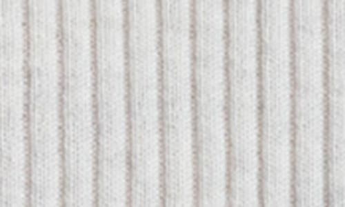 Shop Twp Merino Wool Rib Turtleneck Sweater In White Heather Grey