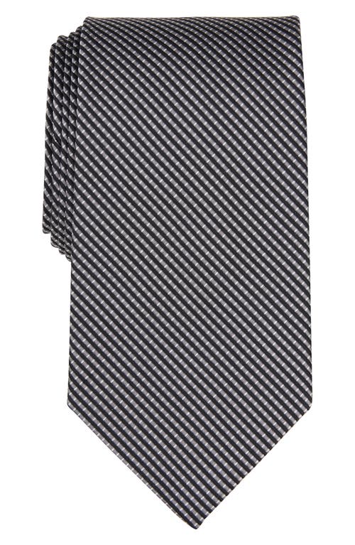 Shop Brooks Brothers Og Tonal Basketweave Silk Blend Tie In Black