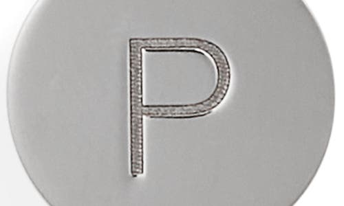 Meshmerise Initial Disc Charm Bracelet In White-p