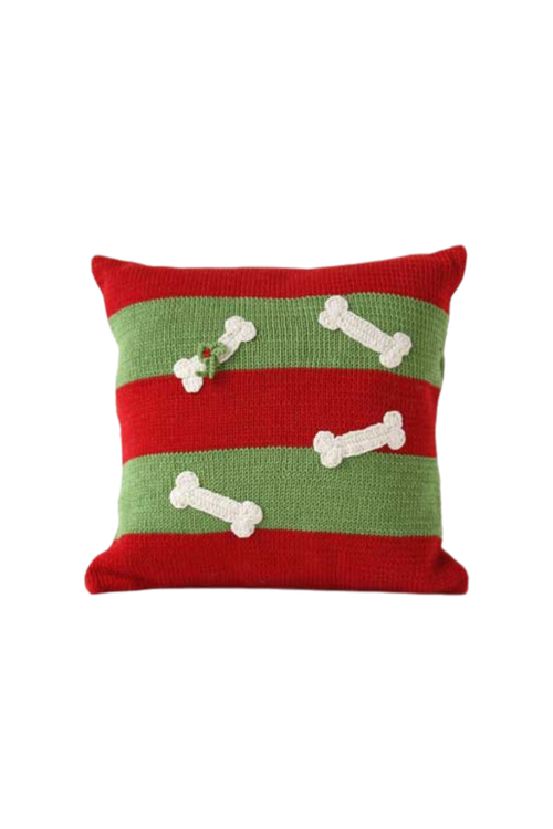 Melange Collection 10 " Dog Bone Pillow In Red