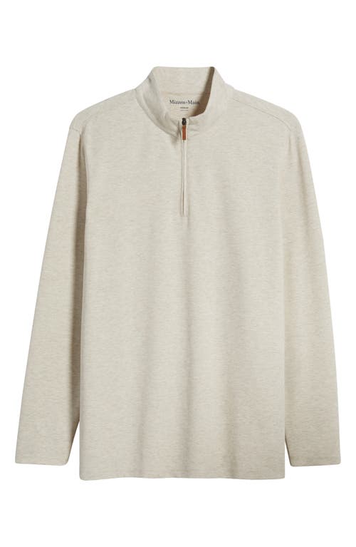 Mizzen + Main Mizzen+main Kpi Quarter Zip Heather Sweater In Oyster Heather