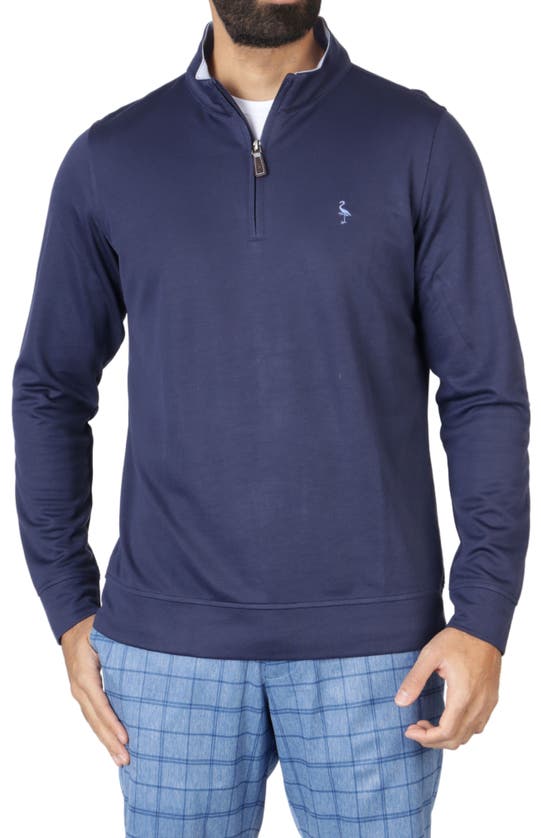 Tailorbyrd Quarter Zip Pullover In Navy