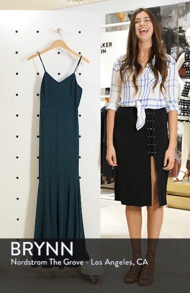 lulus v neck chiffon gown nordstrom