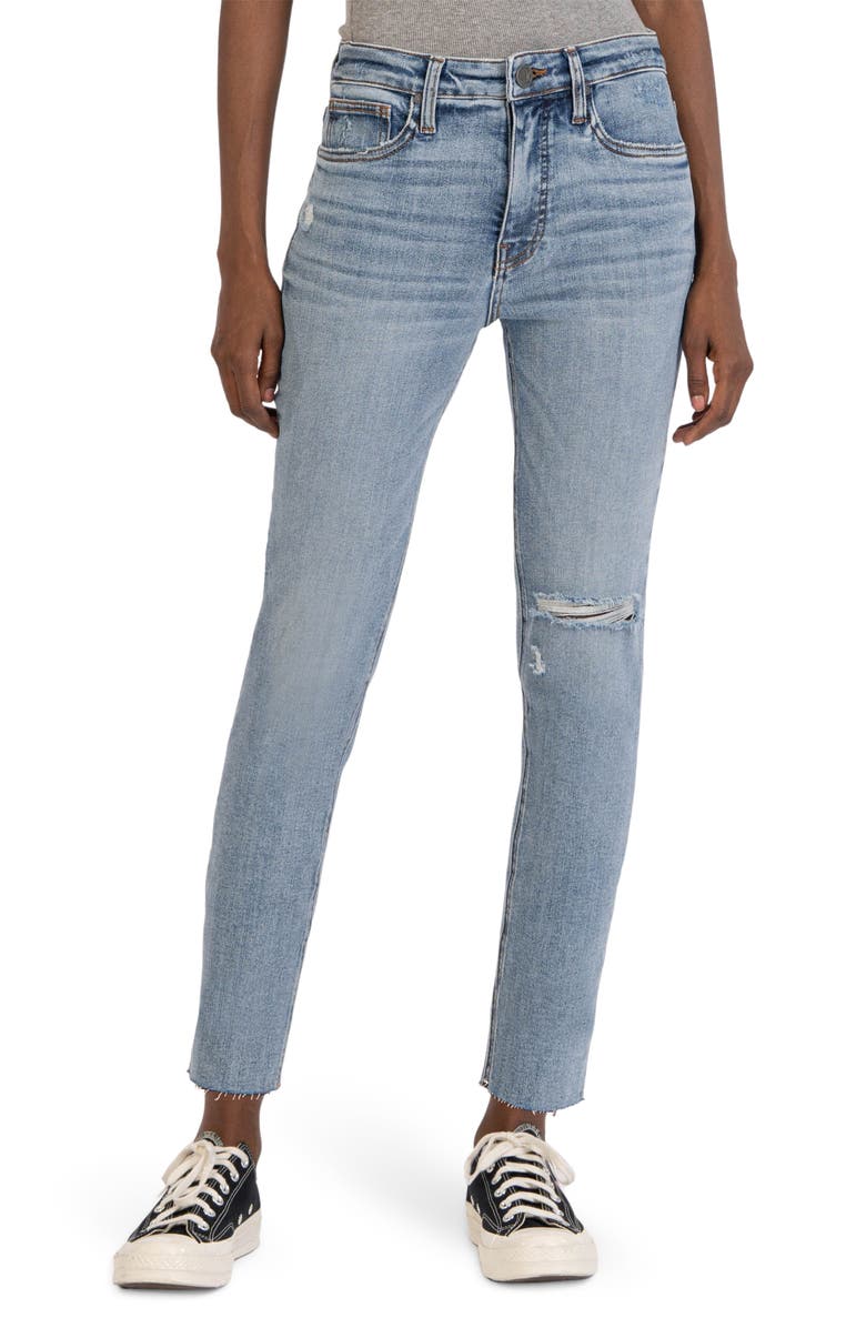 KUT from the Kloth Rachael Fab Ab Raw Hem High Waist Mom Jeans | Nordstrom