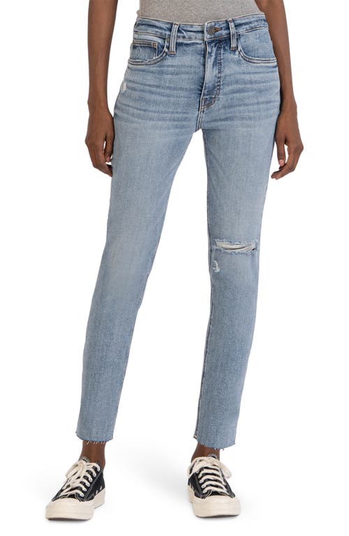 KUT from the Kloth Rachael Fab Ab Raw Hem High Waist Mom Jeans Earnestly at Nordstrom,